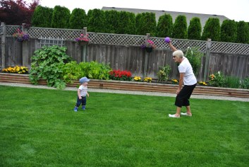 Playing catch with Gigi